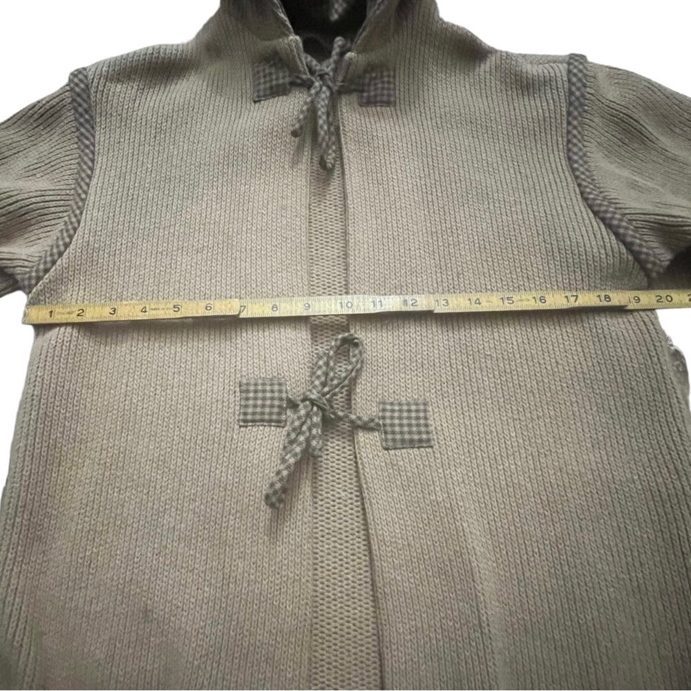 1970’s Italian Hooded Tie Front Sweater, Long Hooded Open Front Sweater,‎ S/M - Picture 8 of 10
